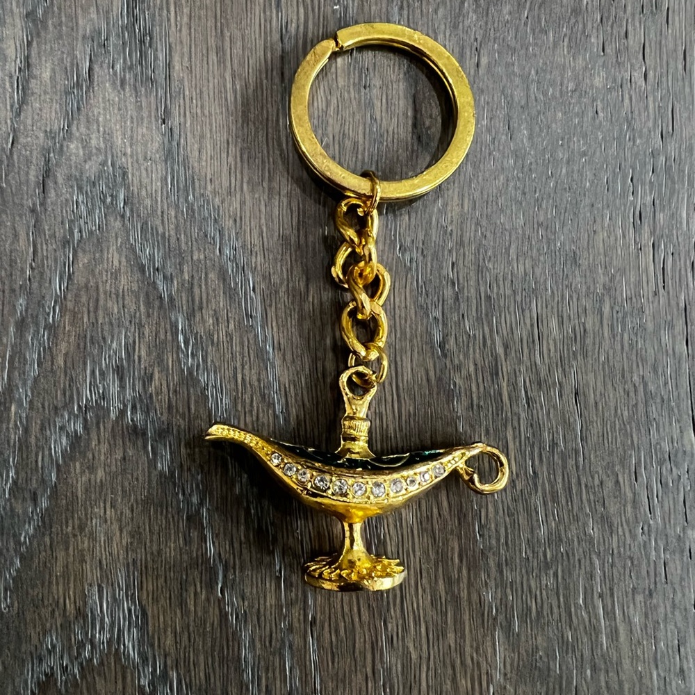NWOT - Gold plated necklace, earrings and key chain - Picture 7 of 8